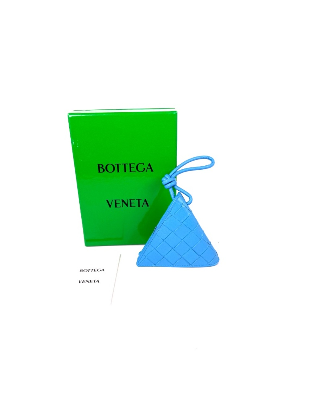 SOLD Bottega Veneta Triangle Blue Napa Leather Coin Purse Pouch - Picture 3 of 13